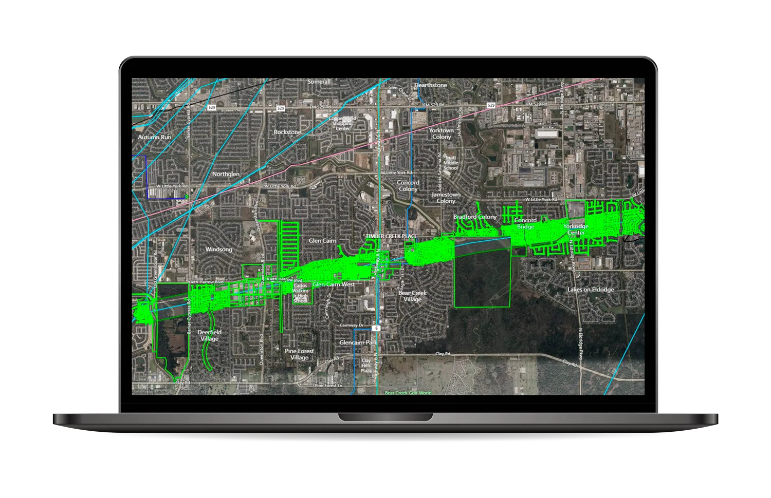 A LightBox map workspace with property, zoning and hazard layers switched on.