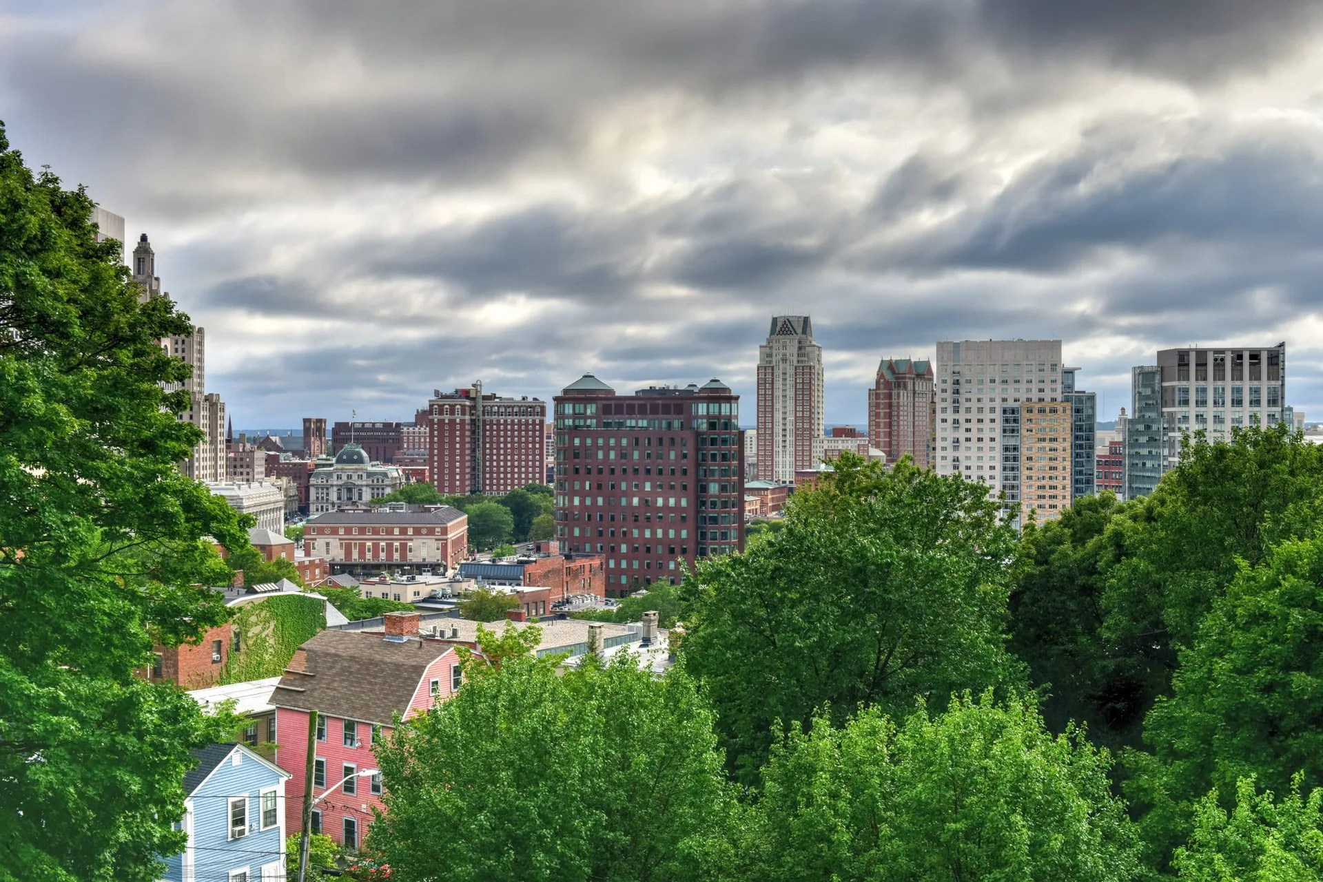 Providence,,Ri,-,August,21,,2016:,Aerial,View,Of,Downtown